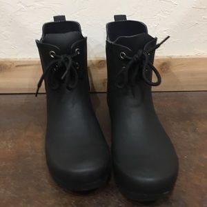 Short black women’s rubber boots- ROMA size 7